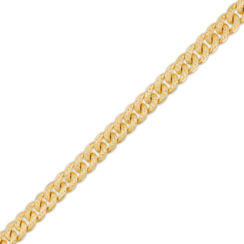 Main Image 1 of 5.9mm Diamond-Cut Cuban Curb Chain Bracelet in Solid 14K Gold - 8.5"