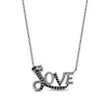 Thumbnail Image 1 of Enchanted Disney Villains Jafar 1/6 CT. T.W. Black Diamond "LOVE" Snake Necklace in Sterling Silver with Black Rhodium