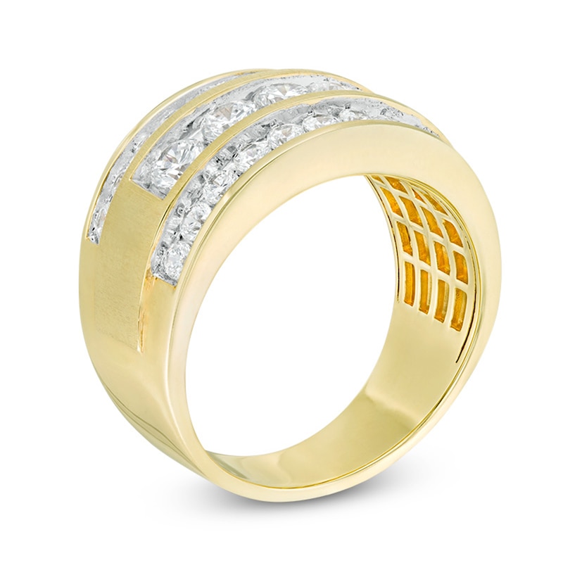 Main Image 2 of 2 CT. T.W. Diamond Five Stone Triple Row Ring in 14K Gold