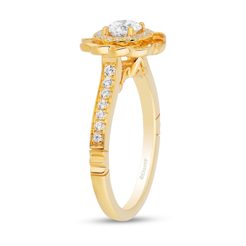 Main Image 2 of Enchanted Disney Merida 3/4 CT. T.W. Diamond Double Twist Frame Floral Engagement Ring in 14K Gold
