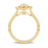 Thumbnail Image 3 of Enchanted Disney Merida 3/4 CT. T.W. Diamond Double Twist Frame Floral Engagement Ring in 14K Gold