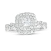 Thumbnail Image 1 of 1 CT. T.W. Certified Princess-Cut Lab-Grown Diamond Double Frame Engagement Ring in 10K White Gold (F/SI2)