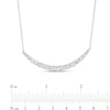 Thumbnail Image 3 of 3 CT. T.W. Certified Lab-Grown Diamond Graduated Curved Bar Necklace in 14K White Gold (F/SI2)