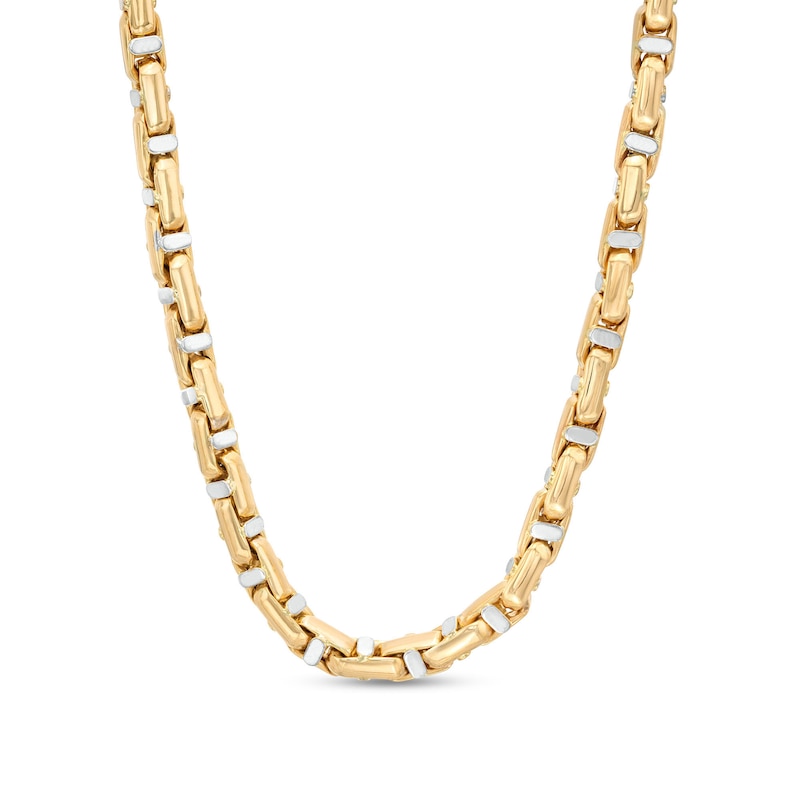 Main Image 1 of Men's 5.0mm Link Chain Necklace in Hollow 10K Gold – 22"