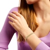 Thumbnail Image 2 of Italian Gold 6.9mm Alternating Link Bracelet in Hollow 14K Gold – 7.25"