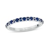 Thumbnail Image 1 of Vera Wang Love Collection Blue Sapphire Anniversary Band in 14K White Gold