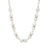 Thumbnail Image 0 of Button Cultured Freshwater Pearl Strand Necklace in Sterling Silver