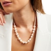 Thumbnail Image 1 of Button Cultured Freshwater Pearl Strand Necklace in Sterling Silver