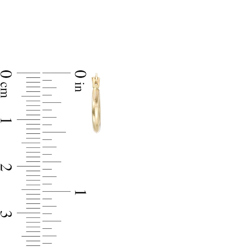 Main Image 3 of Child's Cubic Zirconia Solitaire Stud and Tube Hoop Earrings Set in 14K Gold