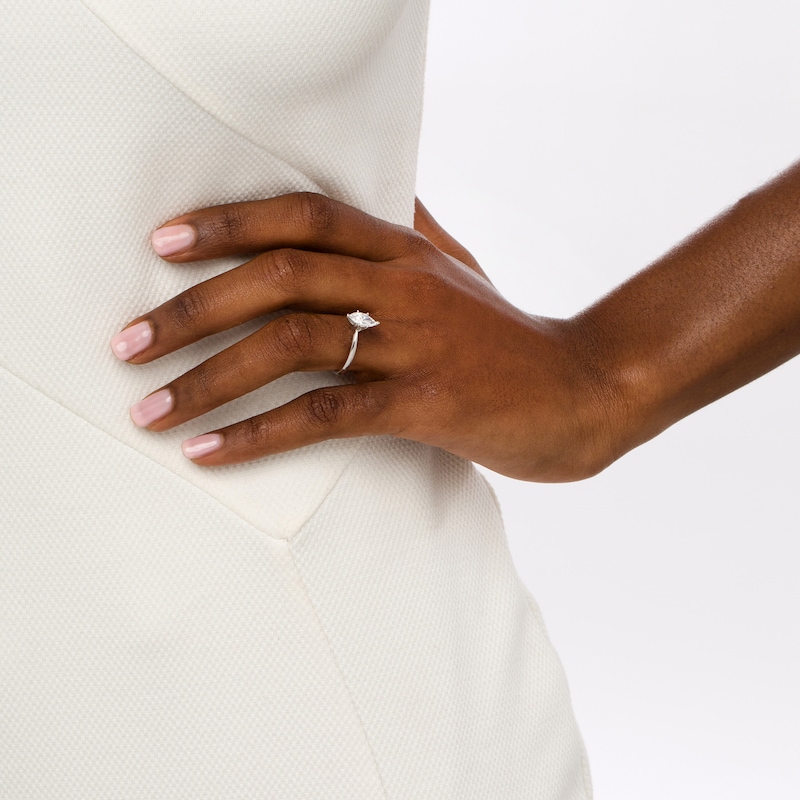 Main Image 2 of 1 CT. Marquise-Cut Certified Lab-Grown Diamond Solitaire Engagement Ring in 14K White Gold (F/VS2)