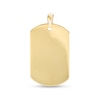Men's Large Dog Tag Necklace Charm in 10K Gold