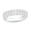 Thumbnail Image 1 of 1 CT. T.W. Lab-Grown Diamond Double Row Anniversary Band in 14K White Gold (F/VS2)