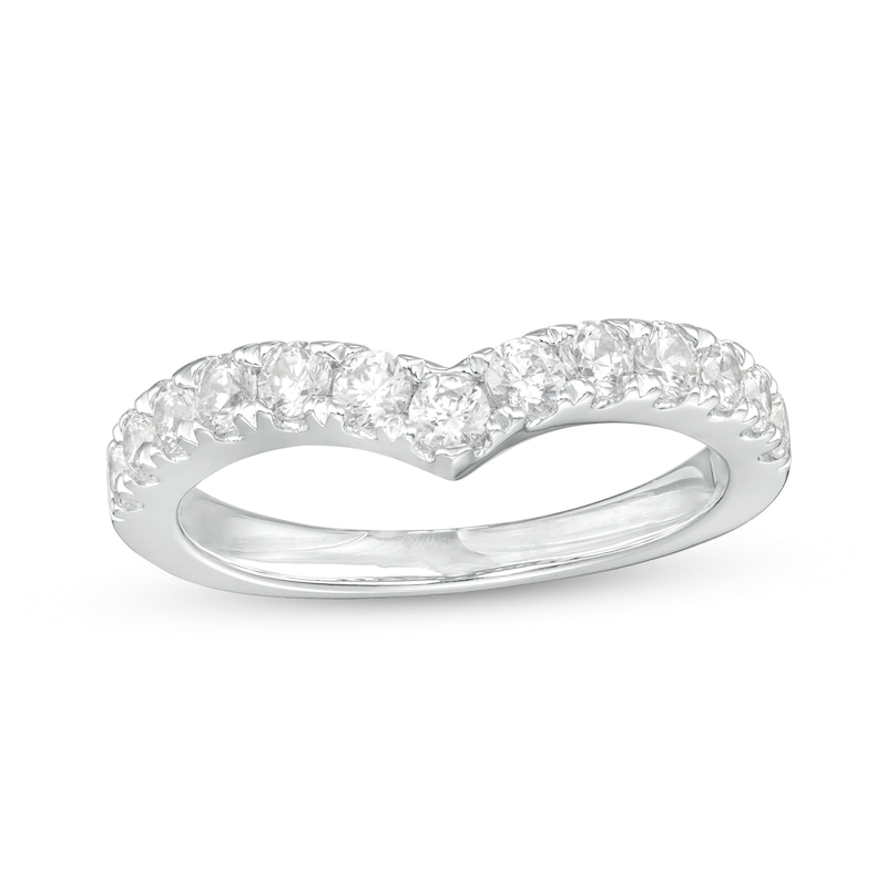 Main Image 1 of 3/4 CT. T.W. Certified Lab-Grown Diamond Contour Anniversary Band in 14K White Gold (F/VS2)
