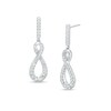 Thumbnail Image 1 of 5/8 CT. T.W. Certified Lab-Grown Diamond Graduated Infinity Loop Drop Earrings in 14K White Gold (F/SI2)