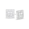 Thumbnail Image 1 of 1/2 CT. T.W. Square-Shaped Multi-Diamond Stud Earrings in 14K White Gold