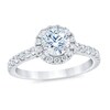 Thumbnail Image 1 of Royal Asscher® 1-1/4 CT. T.W. Diamond Frame Engagement Ring in 14K White Gold
