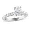 Thumbnail Image 0 of Royal Asscher® 1-1/3 CT. T.W. Oval Diamond Engagement Ring in 14K White Gold