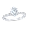 Thumbnail Image 1 of Royal Asscher® 1 CT. T.W. Oval Diamond Engagement Ring in 14K White Gold