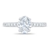 Thumbnail Image 3 of Royal Asscher® 1 CT. T.W. Oval Diamond Engagement Ring in 14K White Gold