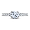 Thumbnail Image 3 of Royal Asscher® 1 CT. T.W. Diamond Tri-Sides Engagement Ring in 14K White Gold