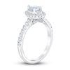 Thumbnail Image 2 of Royal Asscher® 1 CT. T.W. Pear-Shaped Diamond Frame Engagement Ring in 14K White Gold