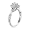 Thumbnail Image 1 of Royal Asscher® 3/4 CT. T.W. Diamond Double Frame Twist Shank Engagement Ring in 14K White Gold
