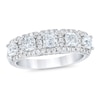 Thumbnail Image 1 of Royal Asscher® 1-1/2 CT. T.W. Diamond Frame Five Stone Anniversary Band in 14K White Gold
