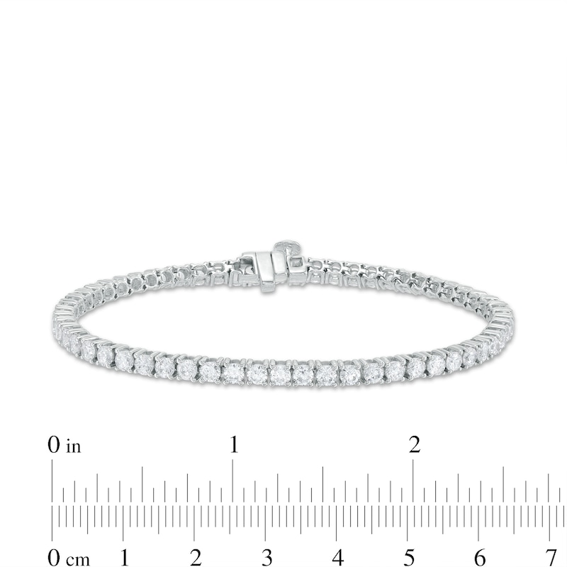 Main Image 3 of 6 CT. T.W. Certified Lab-Grown Diamond Tennis Bracelet in 14K White Gold (F/SI2) – 7.25"