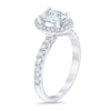Thumbnail Image 1 of Royal Asscher® 1-1/2 CT. T.W. Oval Diamond Frame Engagement Ring in 14K White Gold