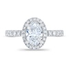 Thumbnail Image 3 of Royal Asscher® 1-1/2 CT. T.W. Oval Diamond Frame Engagement Ring in 14K White Gold