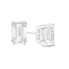 Thumbnail Image 1 of 1 CT. T.W. Certified Emerald-Cut Lab-Grown Diamond Solitaire Stud Earrings in 14K White Gold (F/SI2)