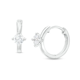 1/2 CT. T.W. Certified Lab-Grown Diamond Solitaire Hoop Earrings in 14K White Gold (F/SI2)