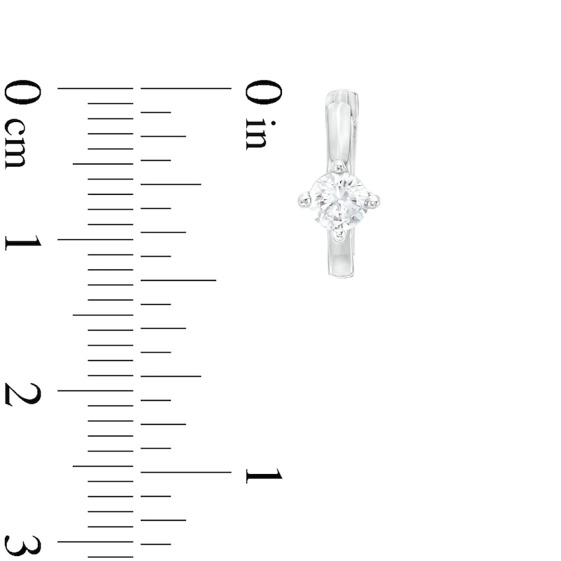 Main Image 3 of 1/2 CT. T.W. Certified Lab-Grown Diamond Solitaire Hoop Earrings in 14K White Gold (F/SI2)