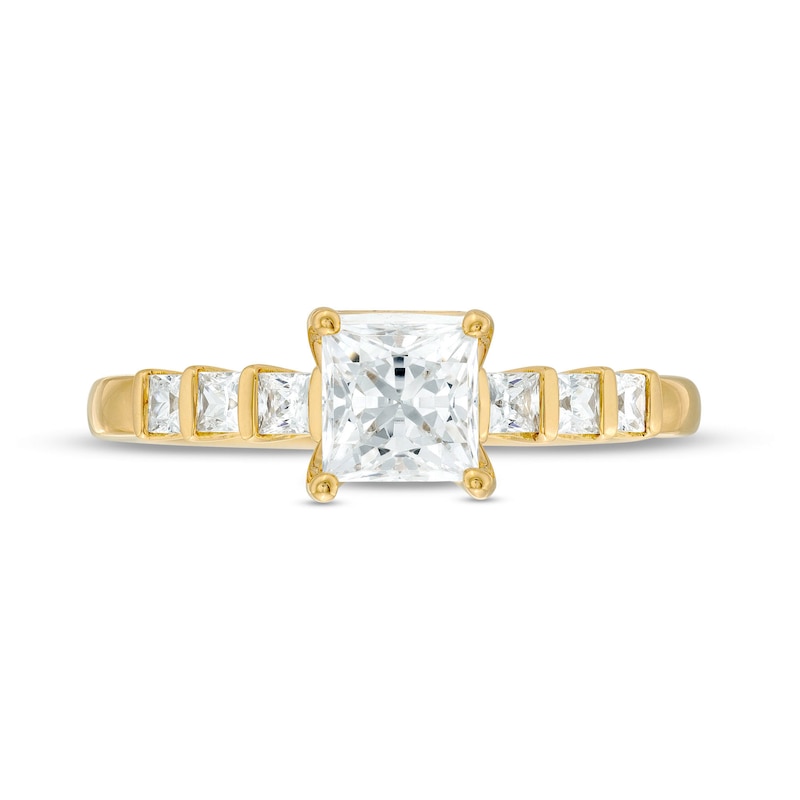 Main Image 4 of Vera Wang Love Collection 1 CT. T.W. Princess-Cut Diamond Engagement Ring in 14K Gold