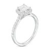 Thumbnail Image 3 of 1-1/3 CT. T.W. Certified Princess-Cut Lab-Grown Diamond Cushion-Shaped Frame Engagement Ring in 14K White Gold (F/VS2)
