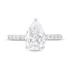 Thumbnail Image 4 of 3-1/2 CT. T.W. Certified Pear-Shaped Lab-Grown Diamond Engagement Ring in 14K White Gold (F/VS2)