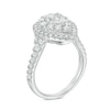 Thumbnail Image 2 of 1-3/4 CT. T.W. Certified Pear-Shaped Diamond Double Frame Engagement Ring in 14K White Gold (I/SI2)