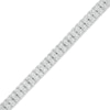 Thumbnail Image 1 of Men's 2-1/4 CT. T.W. Diamond Double Row Tennis Bracelet in 10K White Gold - 8.5"