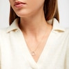 Thumbnail Image 2 of 1/8 CT. T.W. Diamond Tilted Heart Necklace in Sterling Silver with 18K Gold Plate
