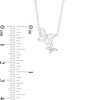 Thumbnail Image 3 of 1/8 CT. T.W. Diamond Double Butterfly Necklace in Sterling Silver