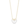 Thumbnail Image 1 of 1/8 CT. T.W. Diamond Moon and Star Pendant in Sterling Silver with 18K Gold Plate