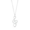 Thumbnail Image 1 of 1/10 CT. T.W. Diamond Treble Clef Pendant in Sterling Silver