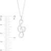 Thumbnail Image 3 of 1/10 CT. T.W. Diamond Treble Clef Pendant in Sterling Silver