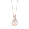 Thumbnail Image 1 of Diamond Accent Infinity Heart Pendant in Sterling Silver with 18K Rose Gold Plate