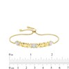 Thumbnail Image 3 of Diamond Accent "XOXO" Heart Bolo Bracelet in Sterling Silver with 18K Gold Plate - 8"