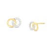 Thumbnail Image 1 of 1/10 CT. T.W. Diamond Double Interlocking Circles Stud Earrings in 10K Gold