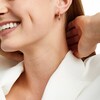Thumbnail Image 2 of Diamond Accent Pinched Hoop Earrings in Sterling Silver with 18K Gold Plate