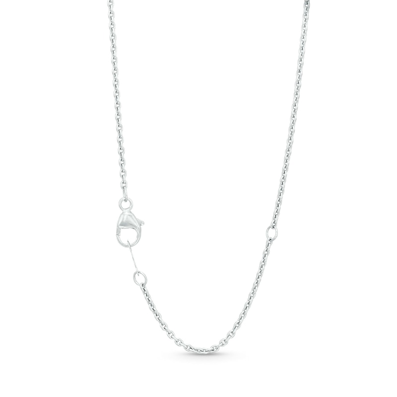 Main Image 3 of 2-1/2 CT. T.W.  Baguette and Round Lab-Grown Diamond "Y" Necklace in 14K White Gold (F/SI2)