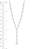 Thumbnail Image 4 of 2-1/2 CT. T.W.  Baguette and Round Lab-Grown Diamond "Y" Necklace in 14K White Gold (F/SI2)
