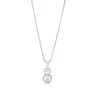 Thumbnail Image 1 of 1/2 CT. T.W. Certified Lab-Grown Diamond Frame Stacked Circle Pendant in 14K White Gold (F/SI2)